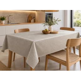 Toile cirée métallisée - GRILLAGE champagne