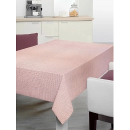 Toile cirée métallisée - MAILLAGE rose poudré