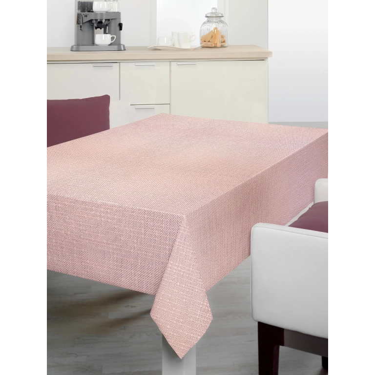 Toile cirée métallisée - MAILLAGE rose poudré