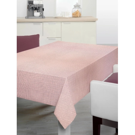 Toile cirée métallisée - MAILLAGE rose poudré