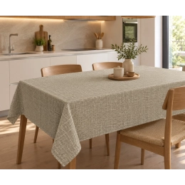 Toile cirée métallisée - TOILE grège